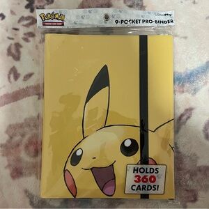 BRAND NEW Pokemon Yellow and Black 9-Pocket Pro-Binder
